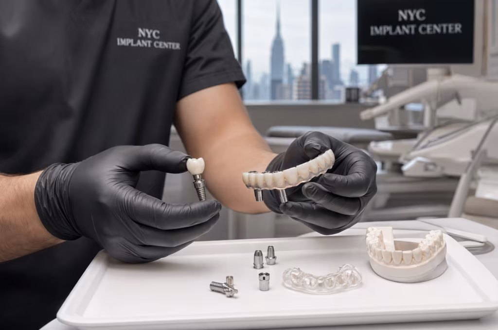 Single implant vs full-arch All-on-4 restoration options dental implant cost New York