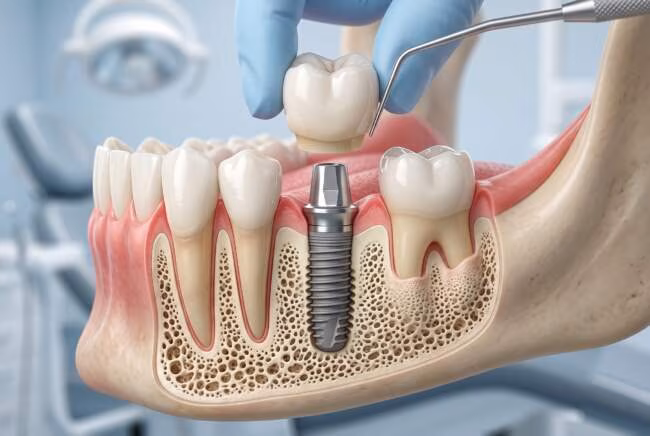 dental implant healing stages заживление десны и коронка