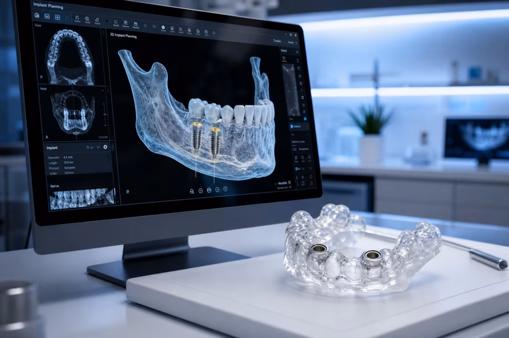 Цифровое планирование имплантации: КТ, 3D-сканирование и навигационный шаблон